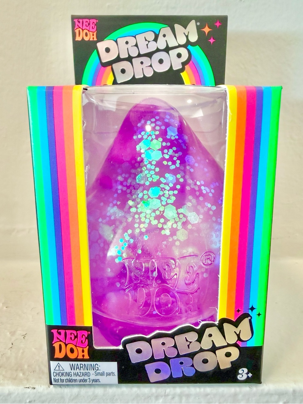 NEW! 100% AUTHENTIC Schylling NeeDoh NEE DOH Dream Drop - Purple Sparkle!